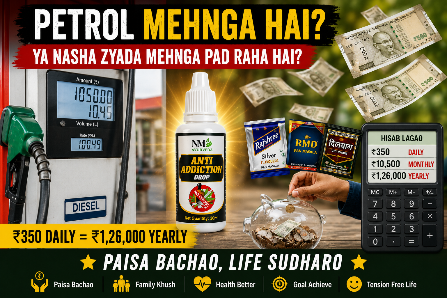 Petrol Mehnga Hone Se Pareshan? Sochiye Sharab Aur Gutkha Mein Kitna Paisa Ja Raha Hai